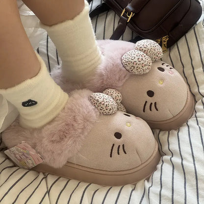 Comfy Hello Kitty Fur Slippers