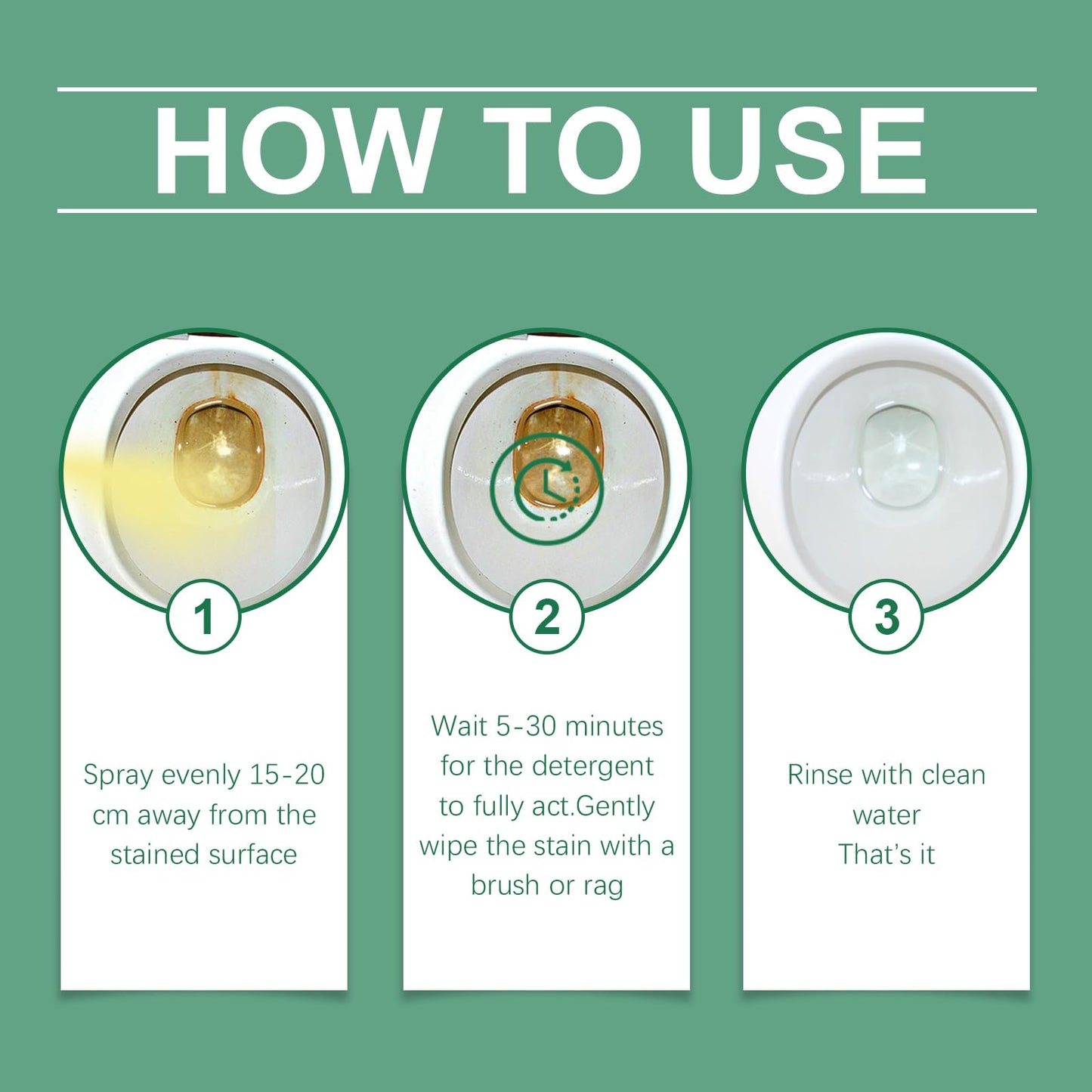 ✨✨ Buy 3 Free 2 - 🚽 Oxalic Acid Cleaner, Multipurpose Stain Remover Spray for Bathroom