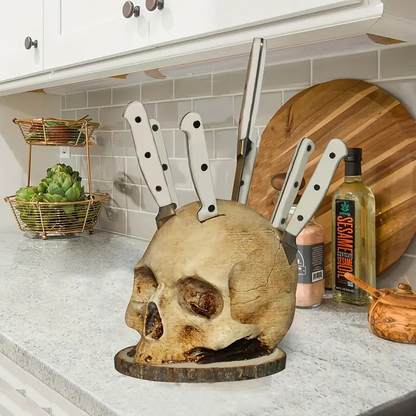 🏆#1 Bestseller - ☠️Gothic Skull Knife Holder✨