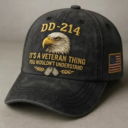 🔥Hot Sale🎖️DD-214 Veteran 3D Embroidered Cap - “IT'S A VETERAN THING YOU WOULDN'T UNDERSTAND”