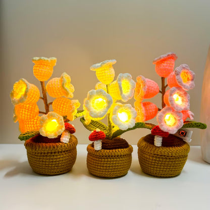 Romantic LED Crocheted Lily of the Valley – Glowing Knit Flower for Valentine’s Day