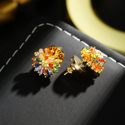 🎆 Luxury Firework Earrings and Necklace💎 Timeless Sparkle, Everyday Glamour