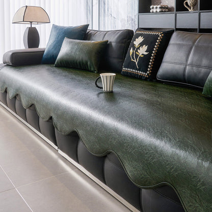 💎 Premium Sofa Seat Protector✨ Waterproof Faux Leather Cover for Everyday Protection