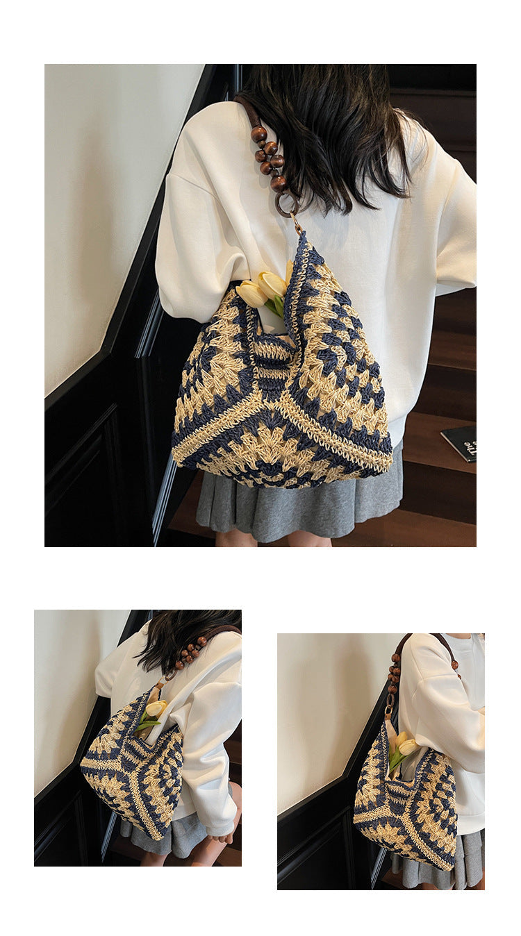 🧺Vintage Handwoven Tote Purse💖