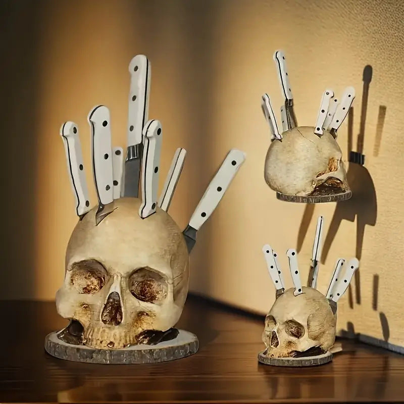 🏆#1 Bestseller - ☠️Gothic Skull Knife Holder✨