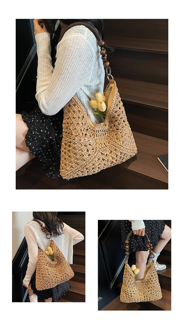 🧺Vintage Handwoven Tote Purse💖