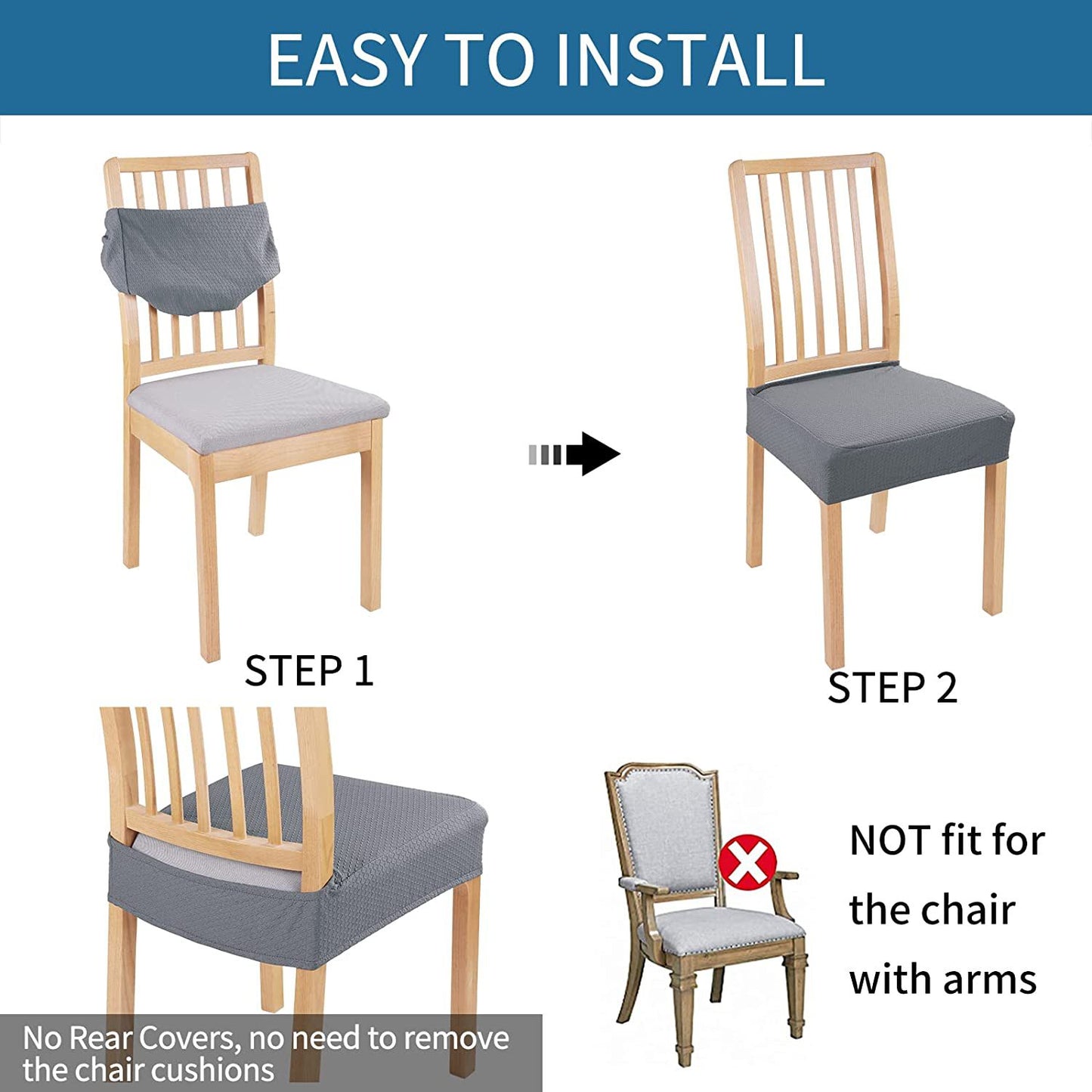🪑🔥Buy 1 Get 1 Free! ✨ Waterproof Stretchy Chair Covers – Elastic, Anti-Slip & Easy to Clean 🛡️
