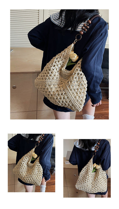 🧺Vintage Handwoven Tote Purse💖