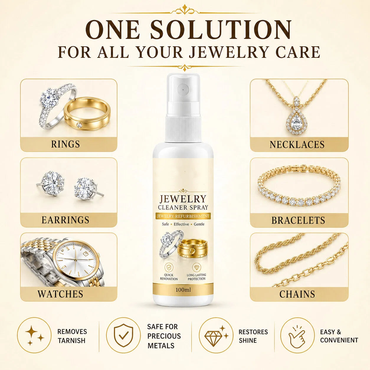 🔥Buy 2 Get 1 Free✨Anti-Oxidation Jewelry Cleaner Spray