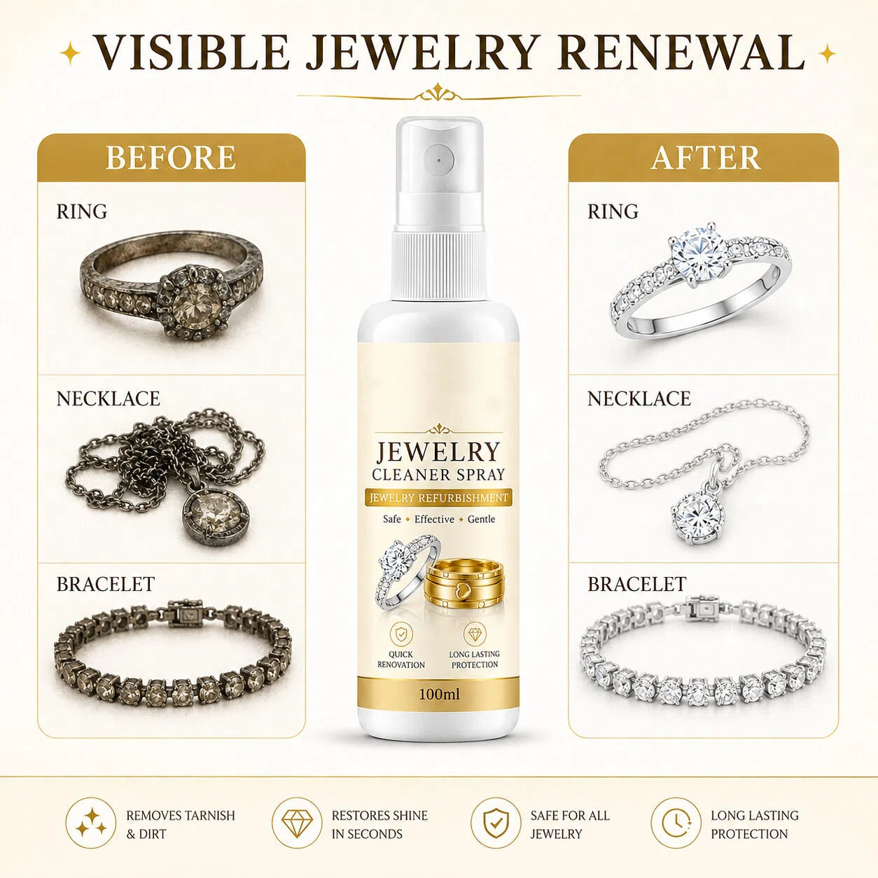 🔥Buy 2 Get 1 Free✨Anti-Oxidation Jewelry Cleaner Spray