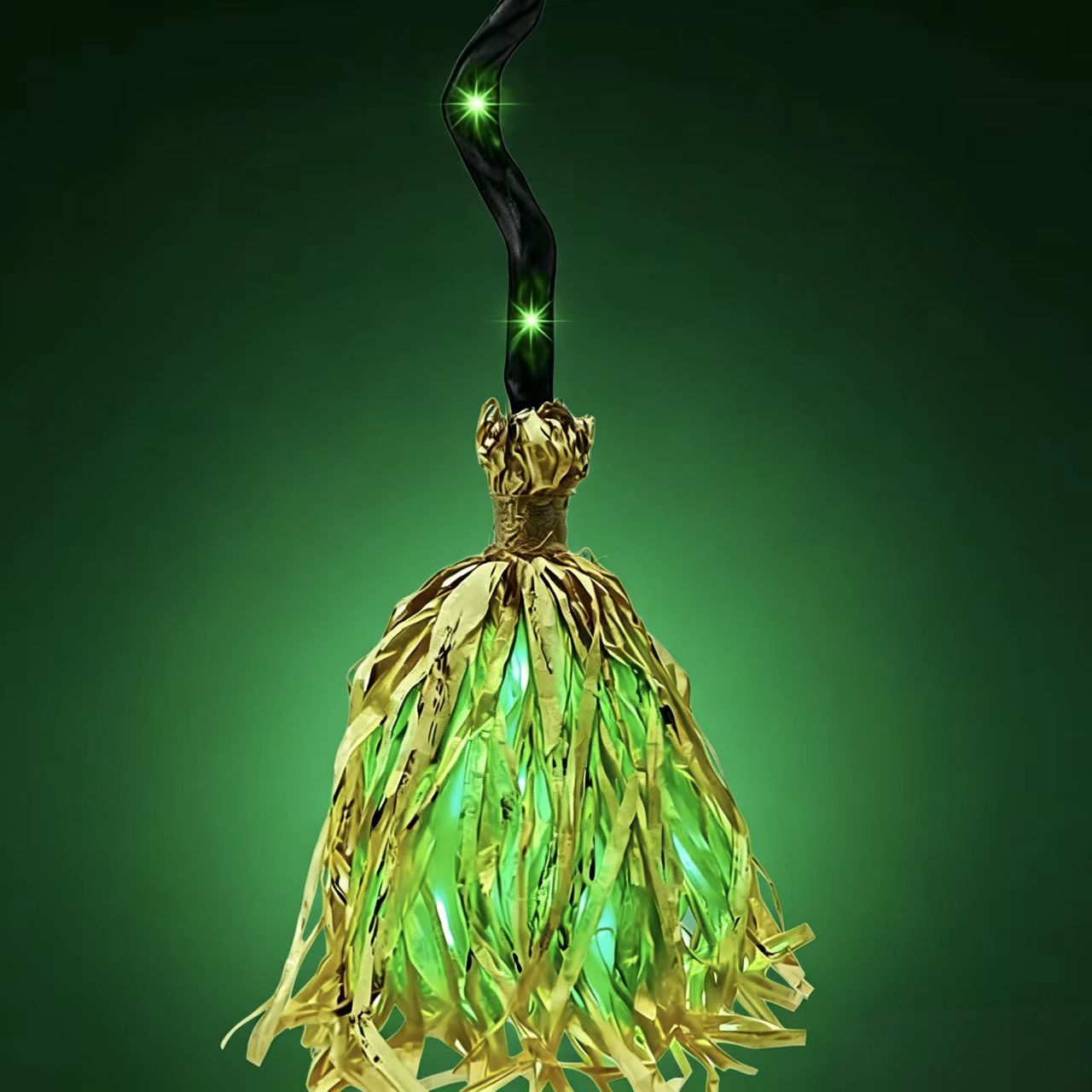 ✨ Magic Animated Witch Broom Halloween Decoration