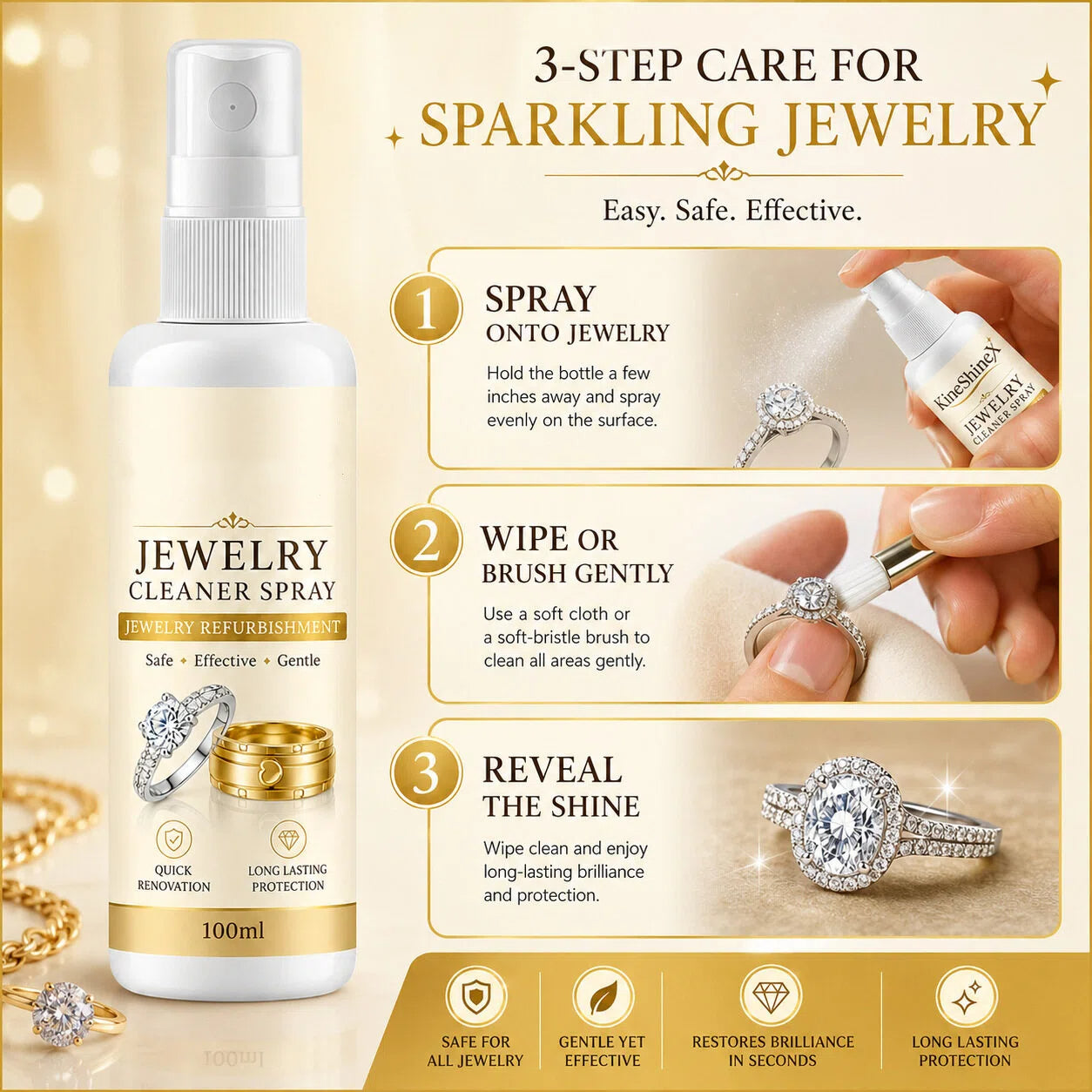 🔥Buy 2 Get 1 Free✨Anti-Oxidation Jewelry Cleaner Spray