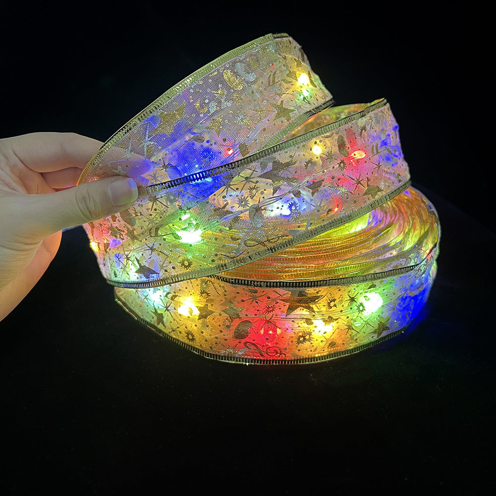 🔥🎄 Christmas Ribbon Lights — Festive & Sparkling Holiday Decoration