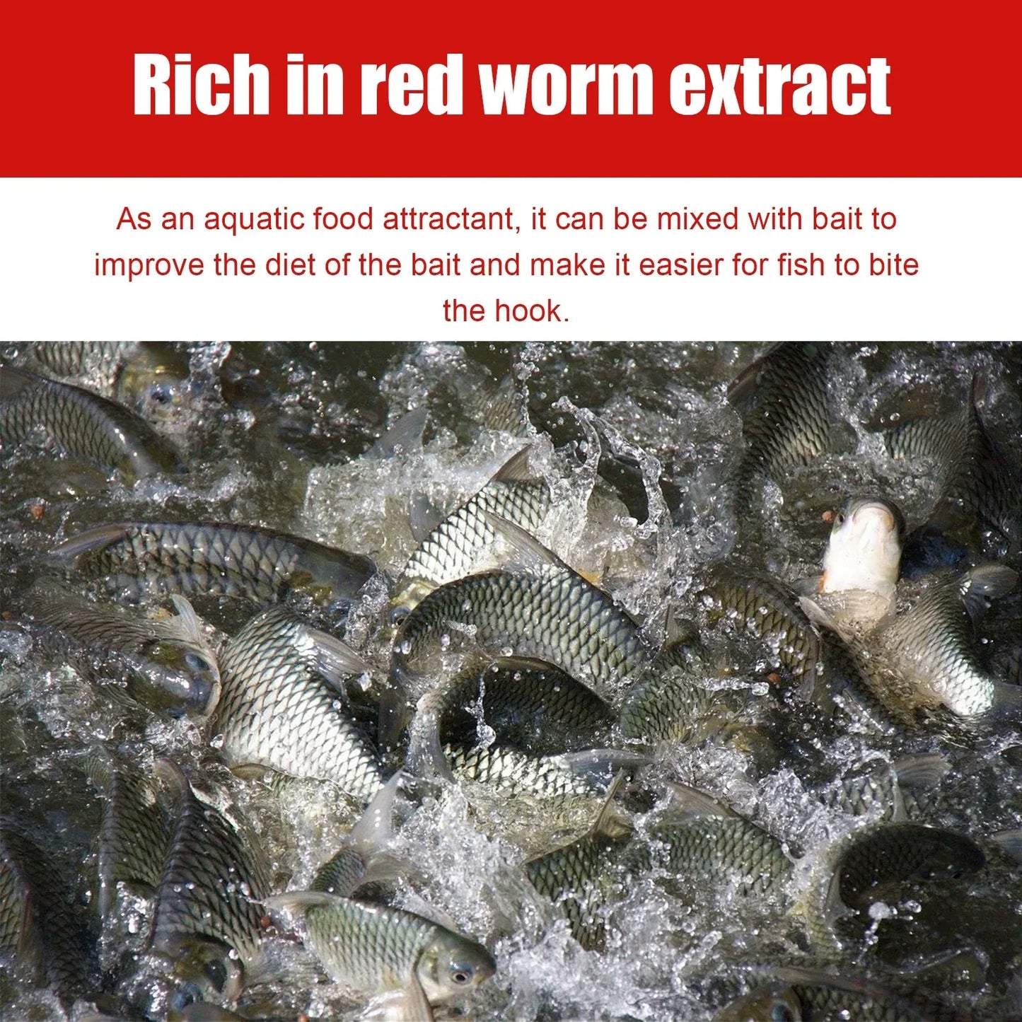 🔥 Angler's Secret 🎣Concentrated Red Worm Fishing Attractant – Draw More Fish, Faster Bites
