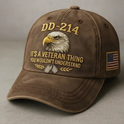 🔥Hot Sale🎖️DD-214 Veteran 3D Embroidered Cap - “IT'S A VETERAN THING YOU WOULDN'T UNDERSTAND”