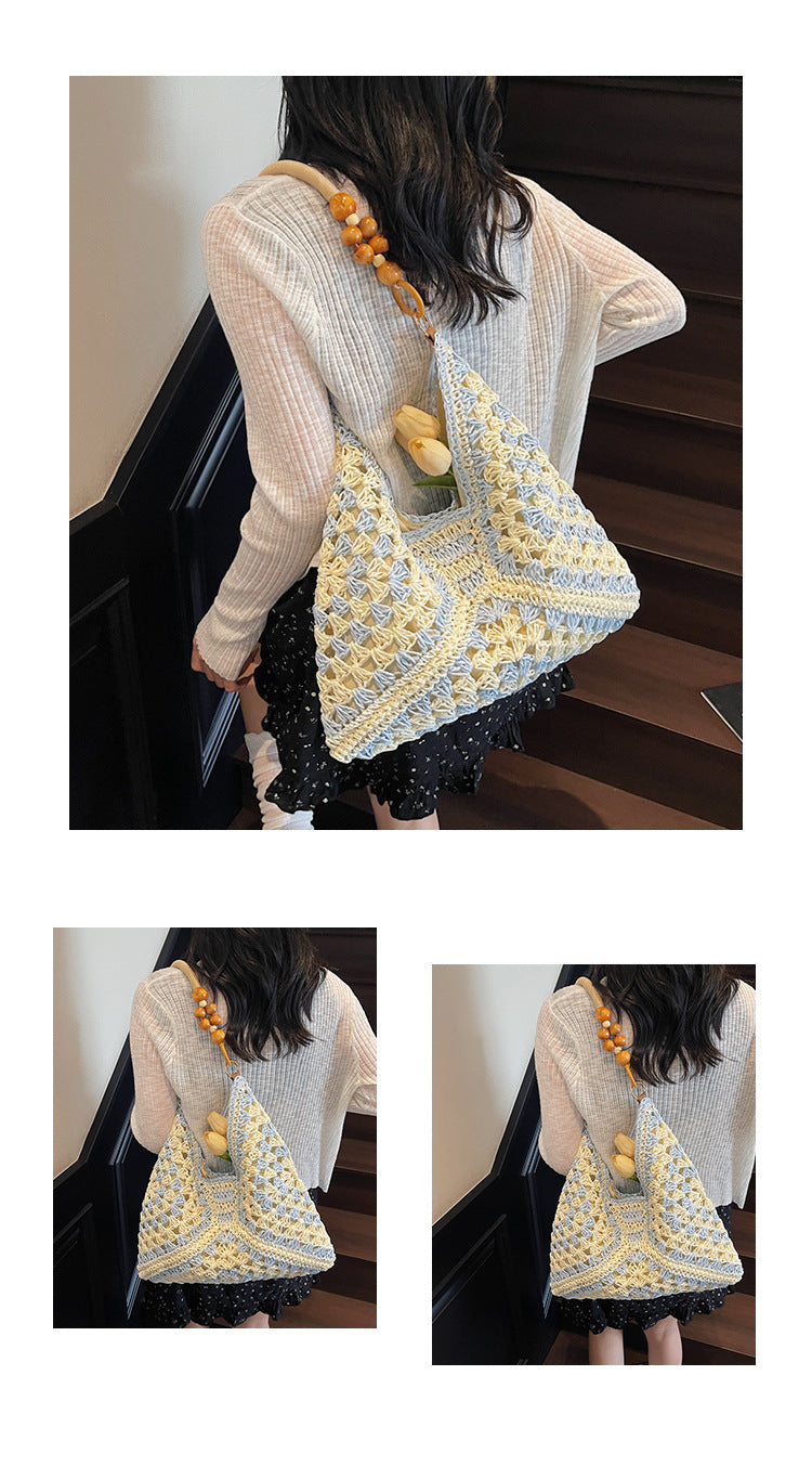 🧺Vintage Handwoven Tote Purse💖