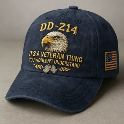 🔥Hot Sale🎖️DD-214 Veteran 3D Embroidered Cap - “IT'S A VETERAN THING YOU WOULDN'T UNDERSTAND”