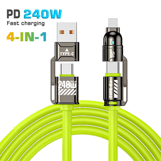 🔥 4-in-1 USB Charging Cable mFish fast charging 240W