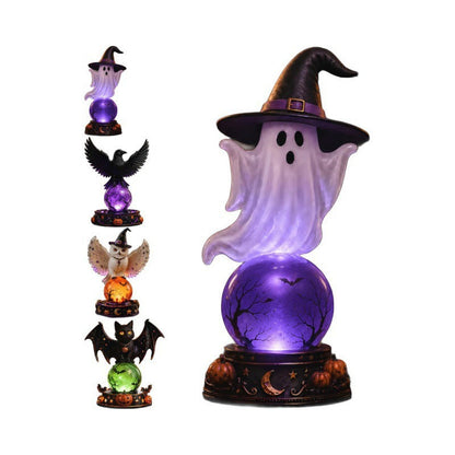 🔥 Last Day 49% OFF 🎃 Halloween Raven Crystal Ball Lighted Decor 👻