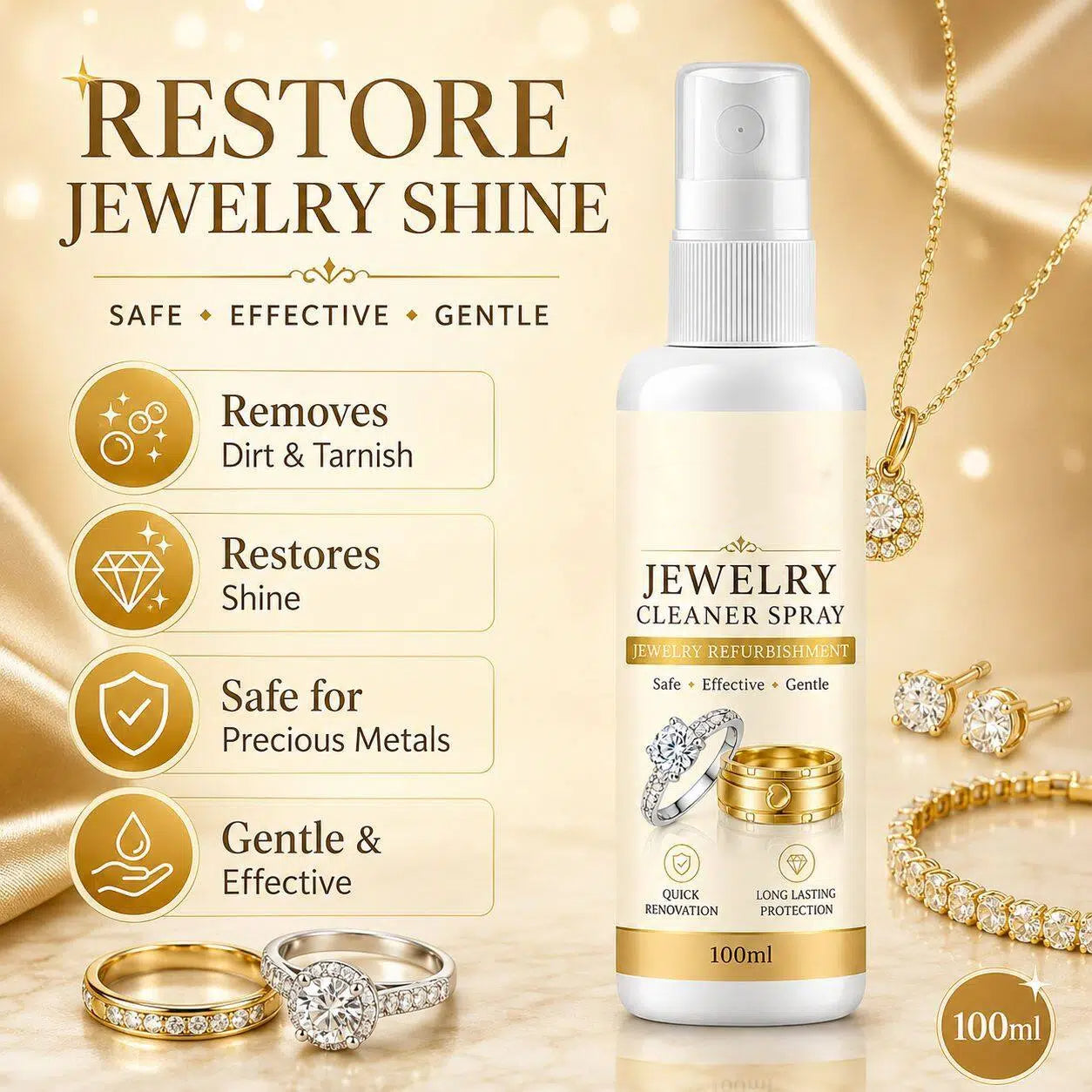 🔥Buy 2 Get 1 Free✨Anti-Oxidation Jewelry Cleaner Spray