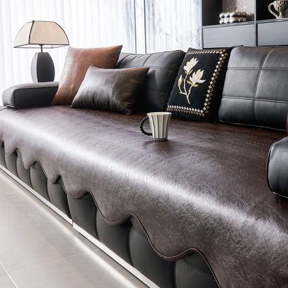 💎 Premium Sofa Seat Protector✨ Waterproof Faux Leather Cover for Everyday Protection