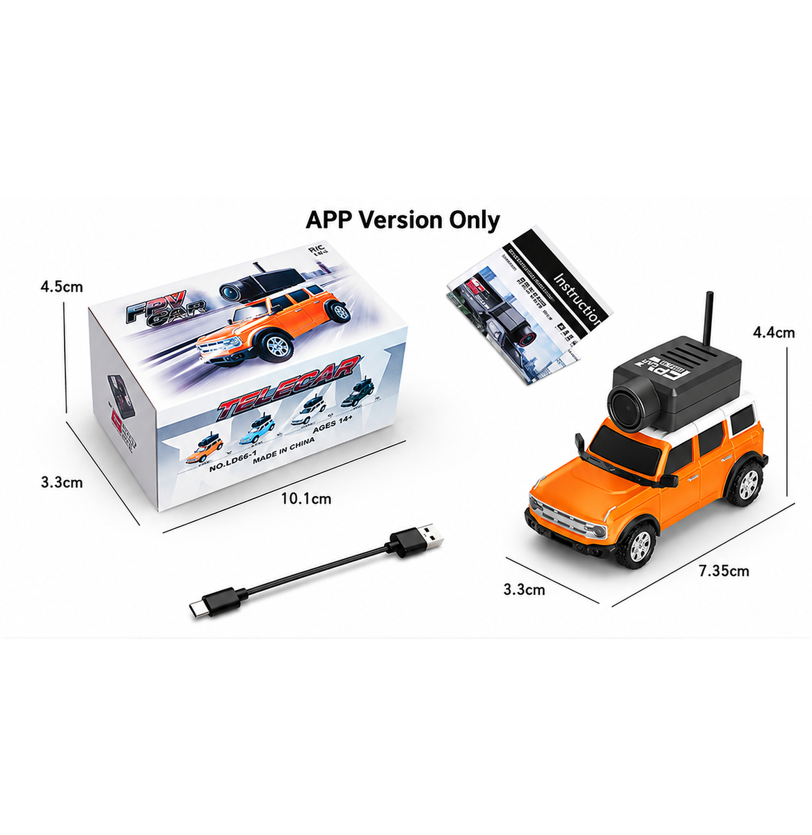 1:64 Mini FPV RC Camera Car – Live Video, App Control & High-Speed Racing