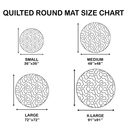 🔥 Limited Edition 🎃 3D Skeleton Optical Illusion Rug – Quilted Round Halloween Accent 👻