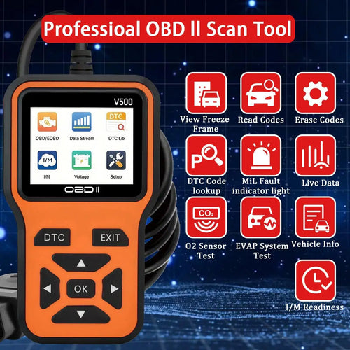 🚗 OBD2 Car Diagnostic Scanner | V500 Engine Code Reader