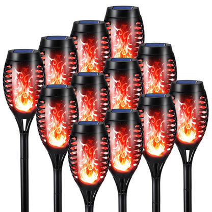 Halloween Outdoor Solar Flickering Flame Torch Lights Waterproof Garden Yard Pathway Decor