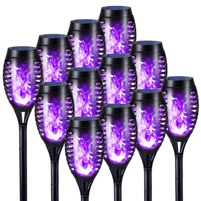 Halloween Outdoor Solar Flickering Flame Torch Lights Waterproof Garden Yard Pathway Decor