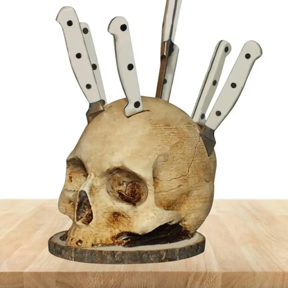 🏆#1 Bestseller - ☠️Gothic Skull Knife Holder✨