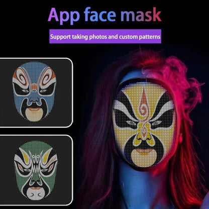 🎭 LED Face-Changing Mask 👻 | Programmable Gestures ✋ | Halloween / Party / DIY Fun 🎉