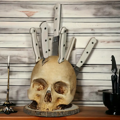 🏆#1 Bestseller - ☠️Gothic Skull Knife Holder✨