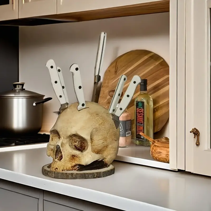 🏆#1 Bestseller - ☠️Gothic Skull Knife Holder✨