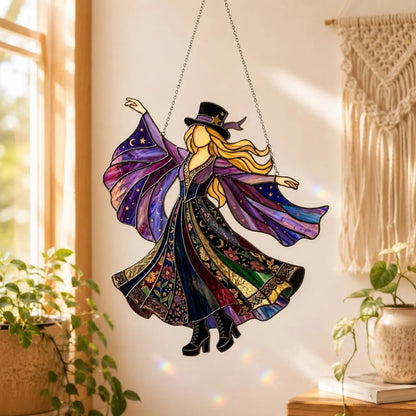 💥💃 Stevie Nicks 🤘 Handmade Stained Glass Spinning Suncatcher