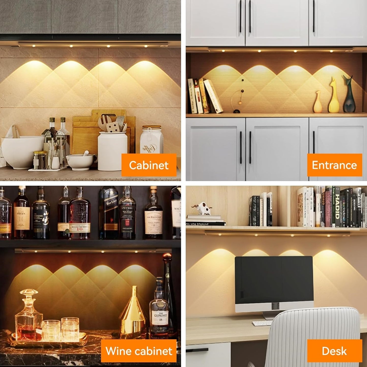 ✨LED Closet Light Motion Activated Under Cabinet Lights