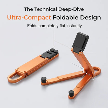 Mini Aluminum Phone Stand Keychain Foldable Desktop Holder