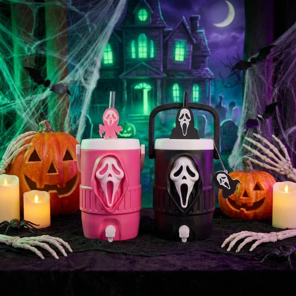 3D Scream Ghost Face Portable Handle Tumbler – Gothic Horror Aesthetic Cup Full Listing