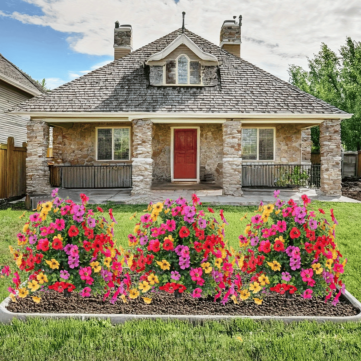 🔥 Best Seller🌸 🌿 UV-Resistant & Waterproof Artificial Daisy & Eucalyptus Stakes – Indoor & Outdoor Floral Decor