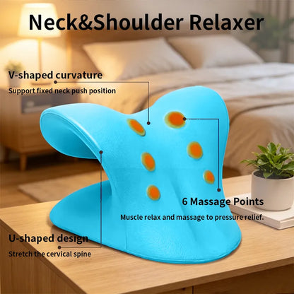 Ergonomic Neck Stretcher Pillow for Daily Neck & Shoulder Relaxation