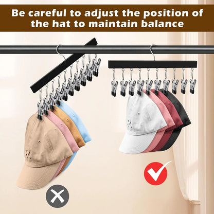 🔥HOT SALE NOW!  Wooden Clothing Organizer Hanger with 12 Stainless Steel Clips