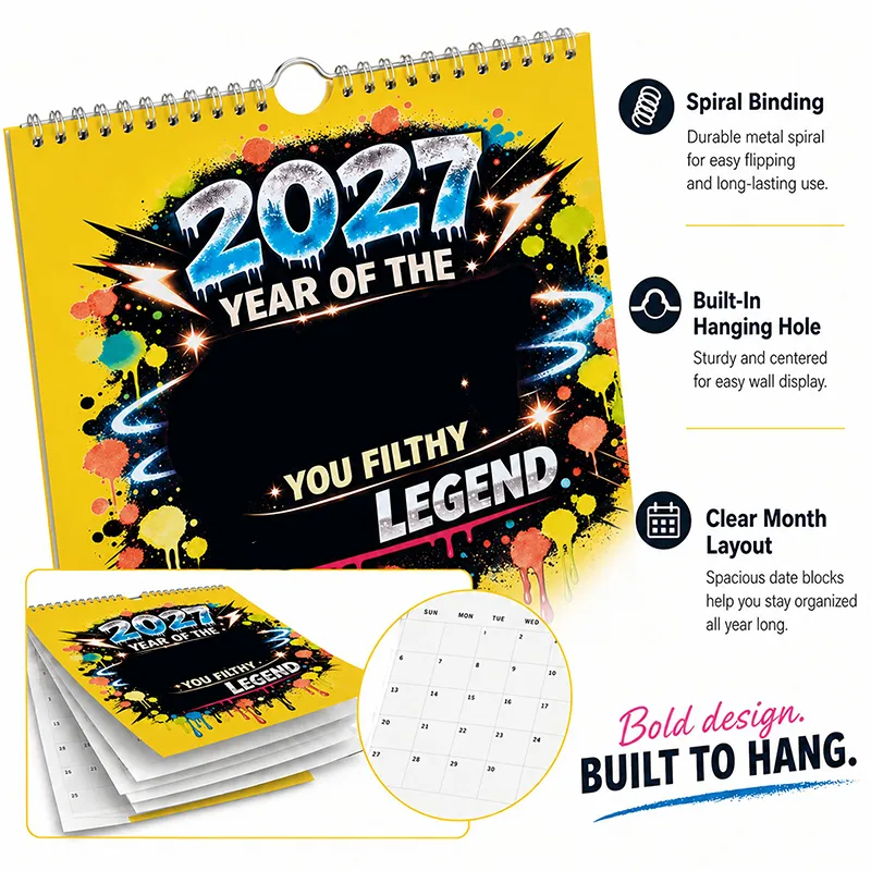💥Early Bird Sale —🎁2027 Year of the  Wall Calendar – Bold Graffiti Humor Calendar📆🌟