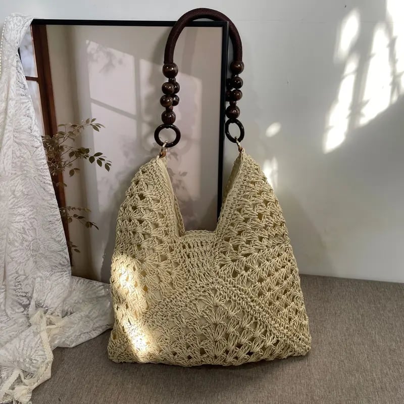 🧺Vintage Handwoven Tote Purse💖