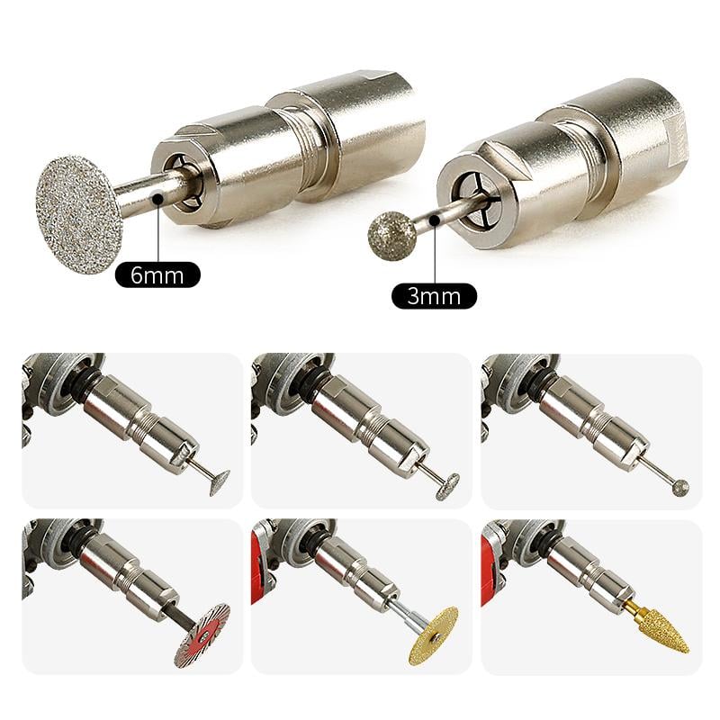🔥 Hot Sale 50% OFF | 🔧 Angle Grinder Conversion Kit | 3mm & 6mm Dual Collet for Precision Grinding
