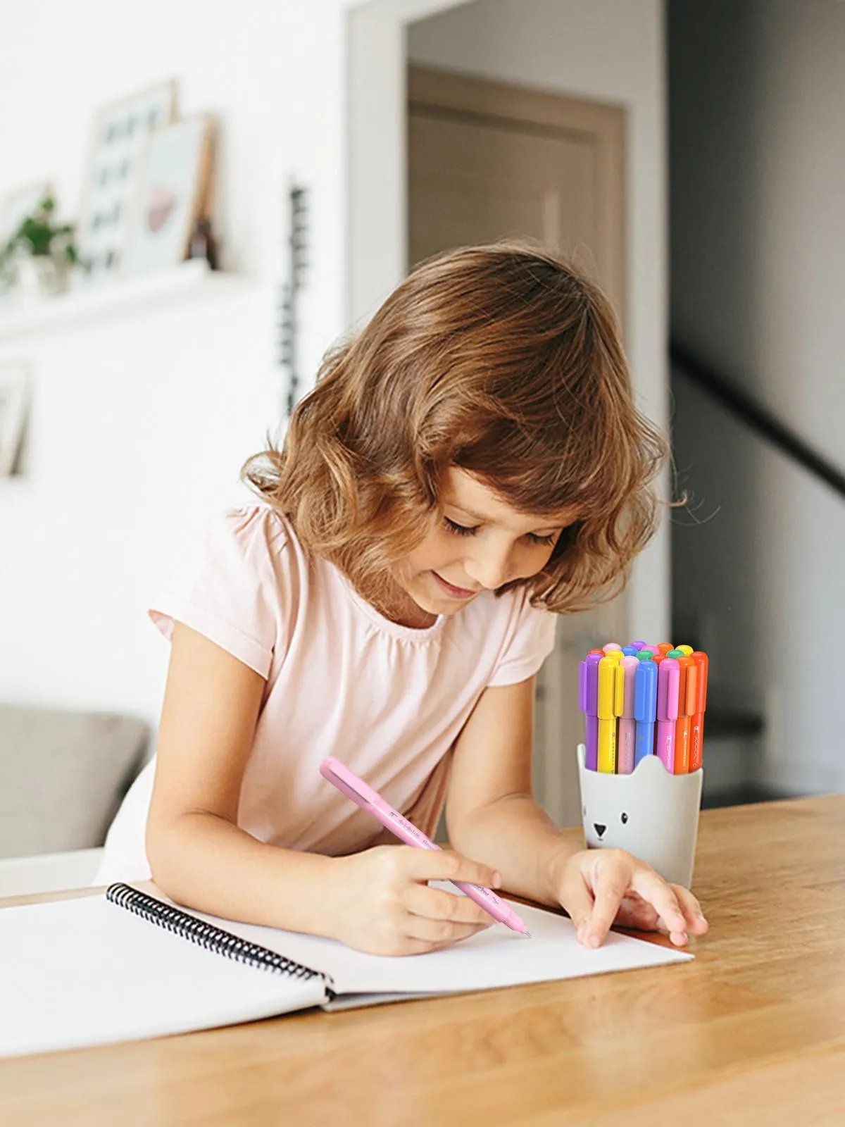 💯 Curve Highlighter Pen Set | 8pcs Dual Tip Markers – Roller Curve Tip + Fine Tip – 8 Colors, 8 Line Styles – For Journaling & School ✨📝