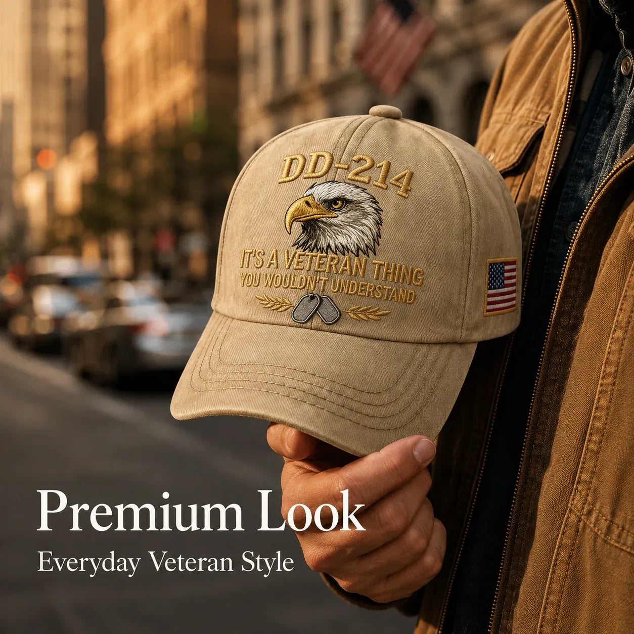 DD-214 Veteran 3D Embroidered Cap - “IT'S A VETERAN THING YOU WOULDN'T UNDERSTAND”🎁 Free Honor Coin With Every Cap Purchase