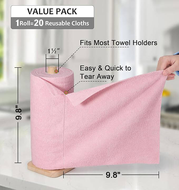 ♻️Reusable Microfiber Paper Towels Roll🧻