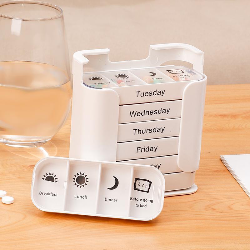 💊 49% OFF Today | 7 Days 28 Compartments Pill Organizer 🧳 Perfect for Home, Travel & Daily Use