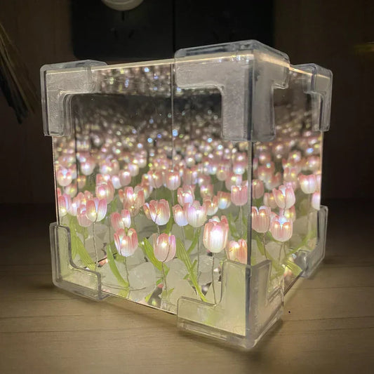 🔥Tulip Glow Mirror Lamp DIY Blossom Box™🌷
