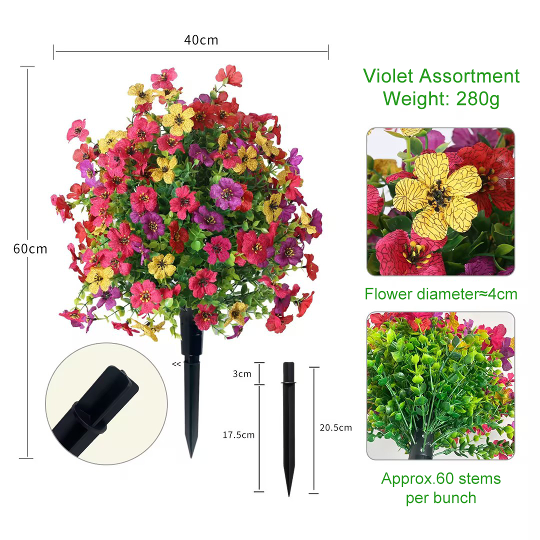 🔥 Best Seller🌸 🌿 UV-Resistant & Waterproof Artificial Daisy & Eucalyptus Stakes – Indoor & Outdoor Floral Decor
